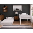 thumbnail image 4 of HH2 Home Essentials Campbell Wood Twin Over Twin Floor Bunk Bed, White, 4 of 15