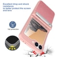 thumbnail image 4 of Dteck for Samsung Galaxy Z Flip 6 Case with Hinge Cover & Built-in Stand & Tempered Glass Screen Protector,Military Grade Drop Protection, Heavy Duty Matte Hard Case for Samsung Z Flip6,Glitter Pink, 4 of 7