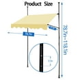 thumbnail image 5 of YXSC Manual Retractable Awning 78"x118", Retractable Awnings for Patio, Door or Window - No Drilling Required, Canopy with UV Protection and Waterproof, for Backyard Garden Balcony, Beige, 5 of 12