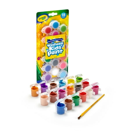 Crayola Washable Kids Paint Set, 18 Assorted Colors, Craft Supplies, Gift For Kids