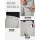 thumbnail image 5 of Pantalones de senderismo impermeables para hombre FREE SOLDIER, color gris claro, 5 of 6