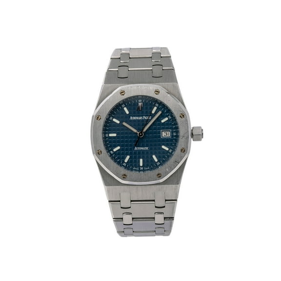 Pre-Owned Audemars Piguet Royal Oak Lady 67650ST 33MM Blue Dial With Stainless Steel Bracelet