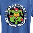 thumbnail image 3 of Teenage Muntant Ninja Turtles - Have A Turtley Awesome Holiday - Women's Short Sleeve Graphic T-Shirt, 3 of 5