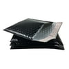 UOFFICE 250 Black Bubble Mailers 7.5"x11" Metallic Glamour Self-Sealing Envelopes