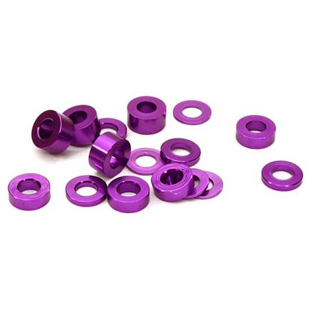 Integy RC Toy Model Hop-ups C26777PURPLE Billet Machined 16pcs Aluminum M3x6 Washer Spacer (0.5  1.0  2.0  3.0mm) price history on PriceWatchPro