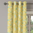 thumbnail image 3 of Ambesonne Yellow Chevron Grommet Curtain, Herringbone Art, 50" x 63", Pale Blue Mustard, 3 of 6