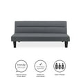 DHP Kebo Futon with Microfiber Cover, Gray Microfiber