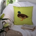 thumbnail image 3 of Carolines Treasures BB7693PW1414 Silver Bantam Duck Green Fabric Decorative Pillow, 14 x 14 in., 3 of 4