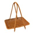 thumbnail image 3 of DOLITY Food Serving Basket Storage Rack Fruit Snacks Holder Lightweight Multipurpose for Toiletries Imitation Rattan with Top Handle Single Layer, 3 of 9