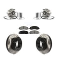 thumbnail image 1 of Transit Auto Front Hub Bearing Assembly Coated Drilled Slotted Disc Brake Rotors and Semi-Metallic Pads Kit for Car Ford F-250 Super Duty F-350 with Single Rear Wheels KBB-103189, 1 of 11