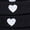 Black-Heart, variant on INSPIRE CHIC Unisex Flat Reflective Thin Shoelaces Colour Patterned Flower Heart Shoe Lace for Sneaker Boot 120cm/47.24" Green-Heart