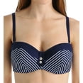 thumbnail image 3 of Panache COBALT/WHITE Britt Bandeau Bikini Swim Top, US 32H, UK 32FF, 3 of 4