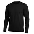 thumbnail image 3 of LIaqionyy Mens Long Sleeve Shirt Crew Neck Soft Casual Basic Tee Shirts Lightweight Solid Color Tees Tops, 3 of 6