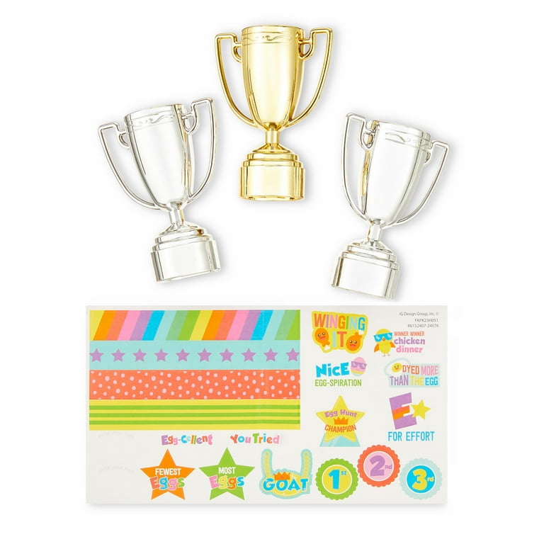 Dudley's Easter Egg Trophy Kit, Sticker, Egg Hunt, Easter