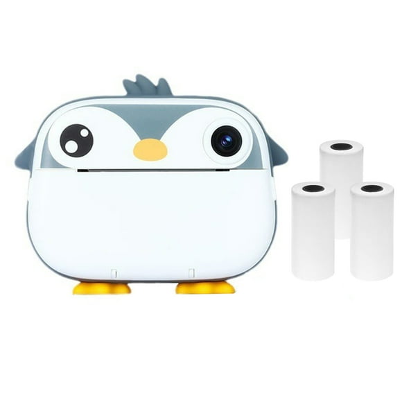 Kids Camera Instant Thermal Printer 2.4 Inch Screen Dual Camera Support Timer Shooting 1080P Video Recording Thermal Inkless Printing with 3 Rolls White Print Paper Toddler Learning Toy Birthday Gift