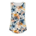 thumbnail image 4 of Fmbrln Womens Plus Size Summer Sleeveless Crew Neck Tank Tops Casual Loose Floral Print T-Shirts Lightweight Comfy Beach Tees Multicolor 5XL, 4 of 5