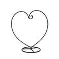 thumbnail image 1 of Heart Shaped Ornament Display Stand Iron Wedding Candle HolderHanging GX W7L7, 1 of 8