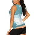 thumbnail image 3 of Balery Bathtub with Soap Bubbles Camiseta sin mangas estampada ligera para mujer, tops de entrenamiento sin mangas, camisetas de yoga transpirables de secado rápido.-Medium, 3 of 7
