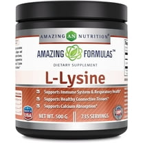 Amazing Formulas L-Lysine 680 mg Per Serving Powder | Amino Acid Supplement |735 Serving per Bottle | Ideal for Men & Women | Non-GMO | Gluten Free |