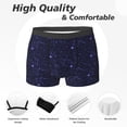 thumbnail image 2 of Men's Boxer Briefs, Galaxy Violet abstract Glitter Soft Comfy Mens Underwear Boxer Briefs Breathable With Widen Waist, 2 of 7