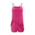 thumbnail image 5 of Girls Tennis Dress with Shorts Casual Summer Spaghetti Straps One Piece Romper Dresses with Pockets Workout Cute Outfits for Kid 5-15 Y, 5 of 7