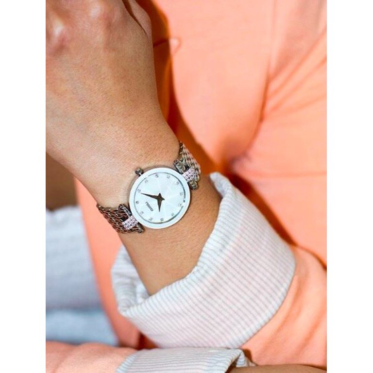 Jowissa Facet Strass Silver Swiss Quartz 29.5mm Case Women display picture 1