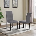 thumbnail image 5 of Xukmct 2 Pcs Modern Armless Dining Chair with Wood Frame, Velvet Seat Side Chair for Home, Dining Room, Gray, 5 of 8