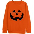 thumbnail image 2 of Chandails en Molleton Visage de Citrouille Halloween Femmes Mignon Pull Graphique Citrouille Décontracté Manches Longues Automne, 2 of 5