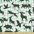 thumbnail image 2 of Ambesonne Deer Hunting Fabric by the Yard Upholstery, Wild Boar Duck Goose, 3 Yards, Dark Grey White, 2 of 5