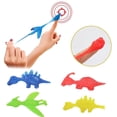 thumbnail image 2 of Fun Catapult Dinosaur Colorful Finger Launch Small TPR Dinosaur Decompression Dinosaur Toy, 2 of 8