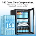 thumbnail image 4 of Snowyermine 150 Can Beverage Refrigerator and Cooler with Glass Door for Home, 20.67 in W, 31.4 in H, Silver, 4 of 11
