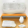 thumbnail image 3 of Ergonomic Wireless Keyboard and Mouse Combo, Leather Cushioned Palm Rest, Wave Keys, Silent Typing, 2.4G Lag-Free-Wagpak-White, 3 of 8
