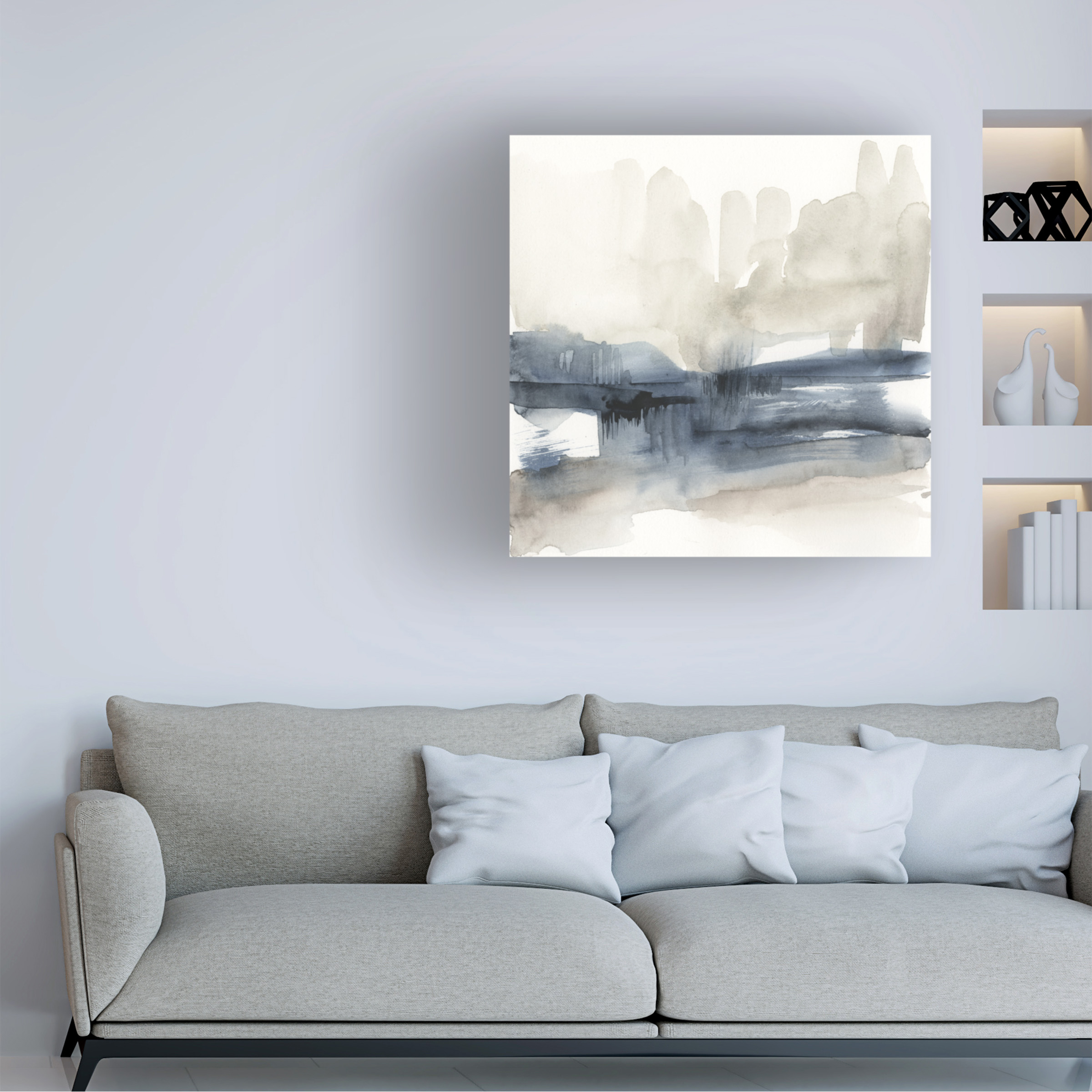 Trademark Fine Art Jennifer Goldberger Fog on the Horizon III Canvas Wall Art - 35x35