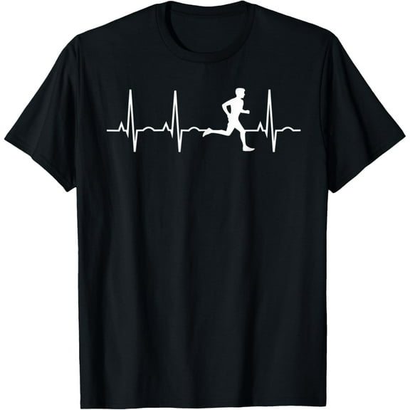 Running Tee for Men - Runners Heartbeat T-Shirt