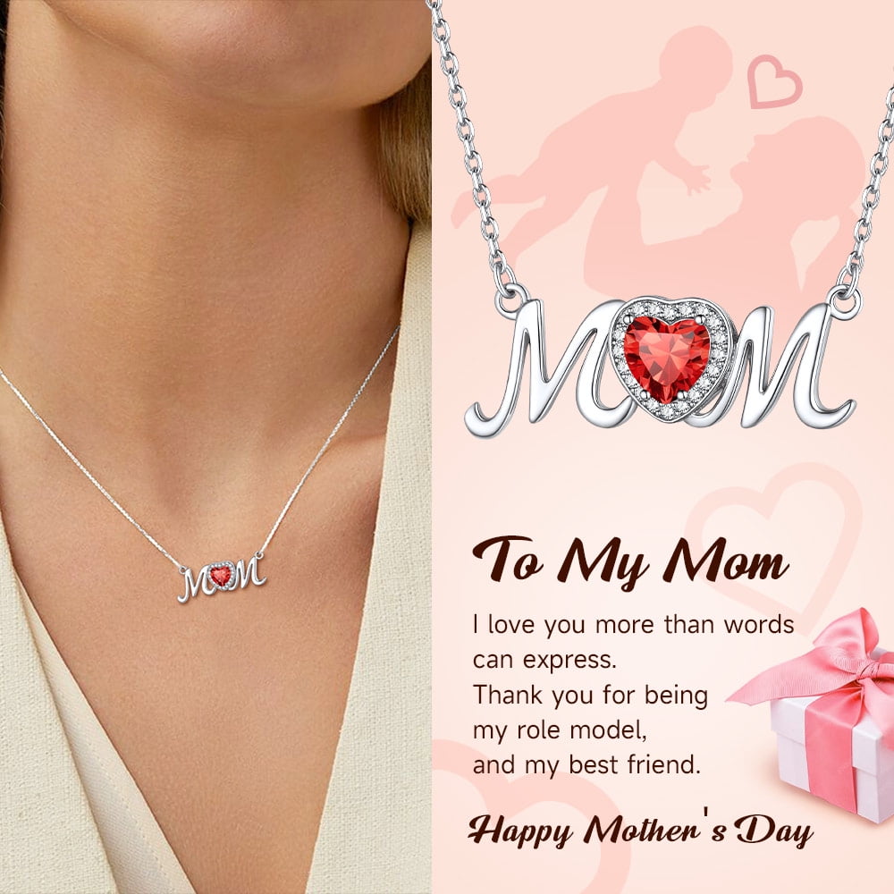 ChicSilver Mom Necklaces Pendants for Women Sterling Silver Jewelry Mother Girlfriend Grandma Birthday Gifts for Mom from Daughter