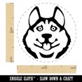 thumbnail image 2 of Siberian Husky Dog Face Self-Inking Rubber Stamp Ink Stamper - Pink Ink - Medium 1 Inch, 2 of 7