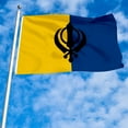 thumbnail image 3 of Dutern Double Sided Khalistan Flag Banner 3 Ply with Brass Grommets 3x5 Feet, 3 of 4