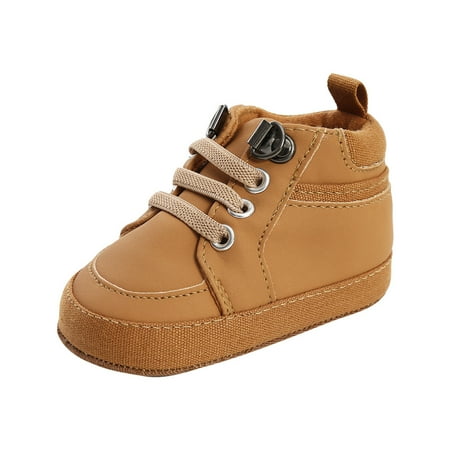 

kpoplk Toddler Sneaker Boys First Girl -tied Solid Boys Baby Shoes Kid Toddler Walkers Shoes Fashion Baby First Walking Shoes(Brown)