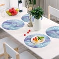 thumbnail image 6 of Ryvnso Blue Purple Marble Round Plate Mats Dining Table Placemat Set of 4 for Holiday Decoration, 6 of 7