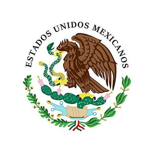 Mexico Sticker (Pack of 2) Vinyl Decal, Mexican Coat of Arms