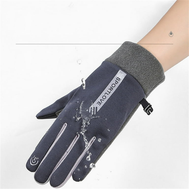 1PC Gloves Silver Polyester Velvet Warm Gloves Women'S Autumn And