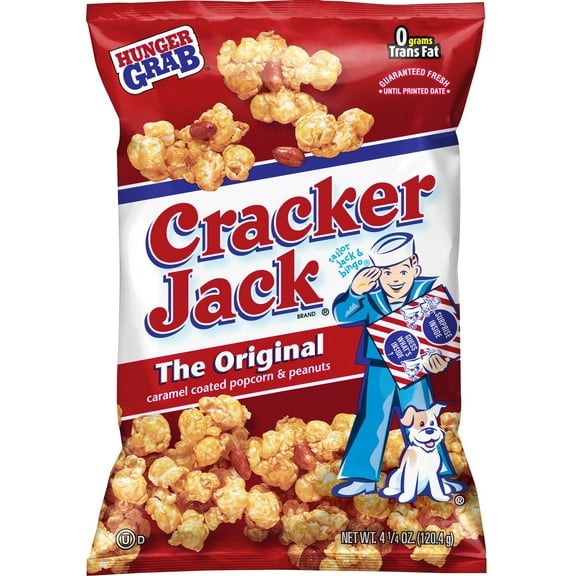 Frito Lay Cracker Jack Popcorn & Peanuts, 4.25 oz Bag