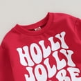 thumbnail image 5 of Okbabeha Toddler Baby Boy Christmas Outfit Christmas Sweater Letter Crewneck Sweatshirt Shirt Pants Xmas Santa Clothes, 5 of 6
