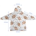 thumbnail image 7 of Football with Symbols Pattern Blanket Hoodies for Kids 6-13YR Oversize Wearable Blanket Hoodies for Boys Girls Teens, 7 of 7