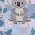 thumbnail image 5 of BCIIG Koala Bear Leaves Bathroom Shower Curtain Set with Hooks 60"x72, 5 of 7