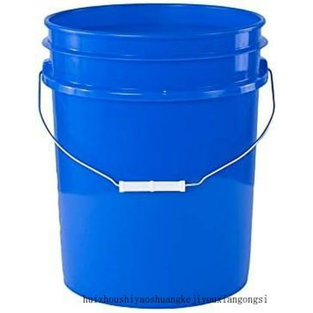 5 gallon blue plastic bucket (pack of 10, blue) durable 90 mil all