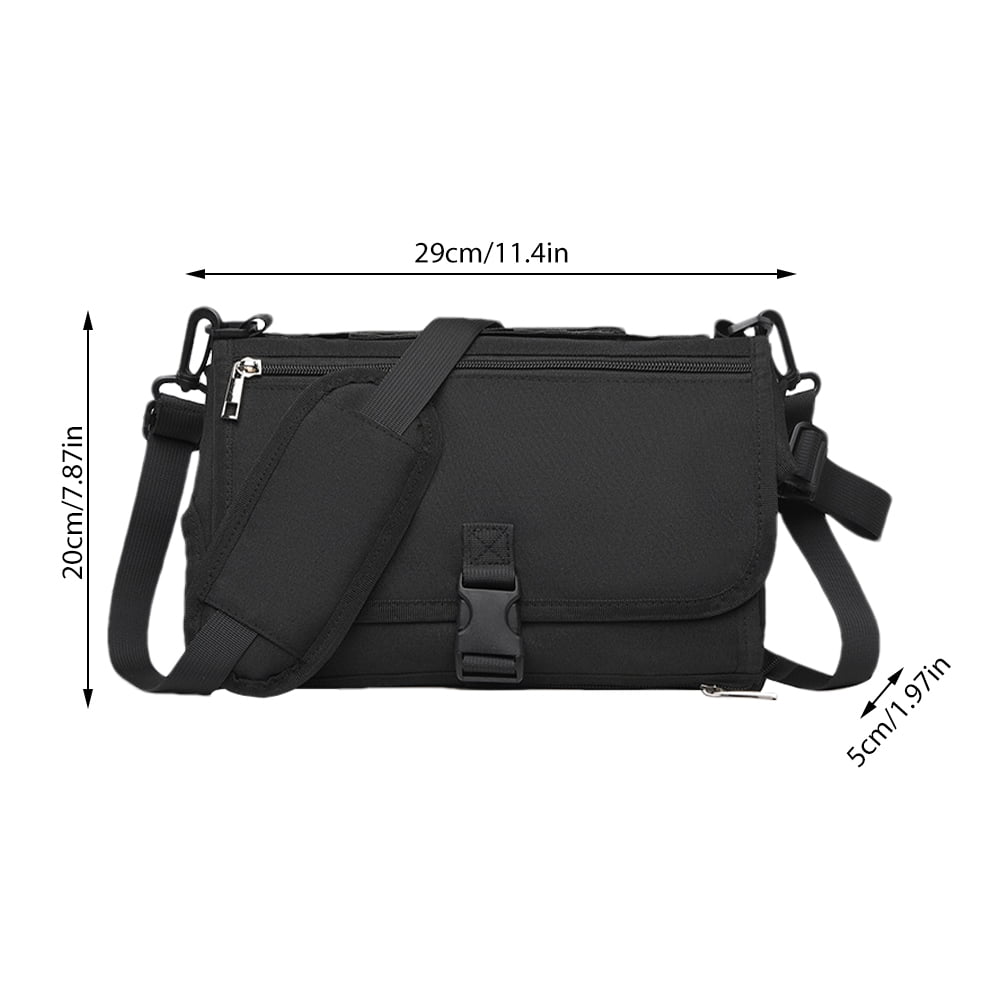 HBASD Portable Diaper Changing Pad for Baby - Smart Design Portable Changing Mat, Baby Diaper Changer Travel Bag with Wipes Pocket, Infant Travel Station Kit, Gift for Newborn (Black)