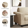 thumbnail image 7 of BLAZANT 39.8” Accent Chair, Velvet Single Sofa Couch, Comfy Reading Chair with Extra Deep Seat, Modern Armchair with Square Armrest& Removable Cushion Cover, Wooden Frame Small Couch for Small Spaces, 7 of 7