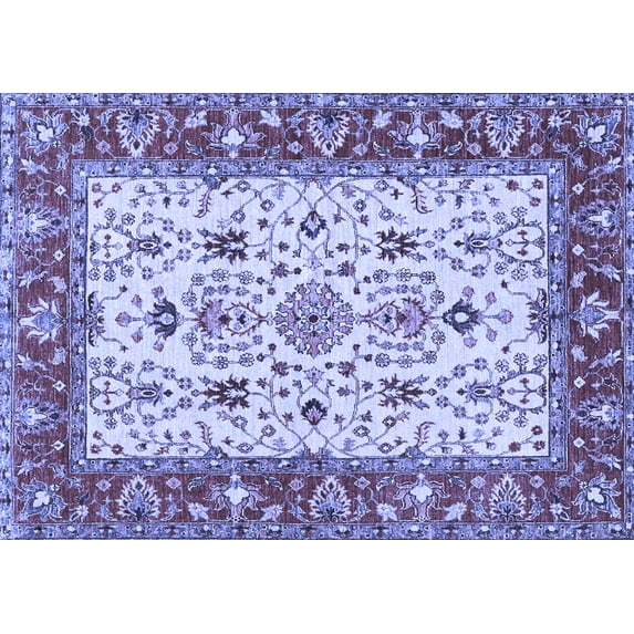 Ahgly Company Indoor Rectangle Persian Blue Traditional Area Rugs, 4' x 6'