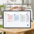 thumbnail image 3 of 15.6 "Calendario Familiar Interactivo, Planificador Digital De Pantalla Táctil HD Con Pantalla De Video De Fotos, Soporte Del Escritorio De Pared, Sincronización, 3 of 7